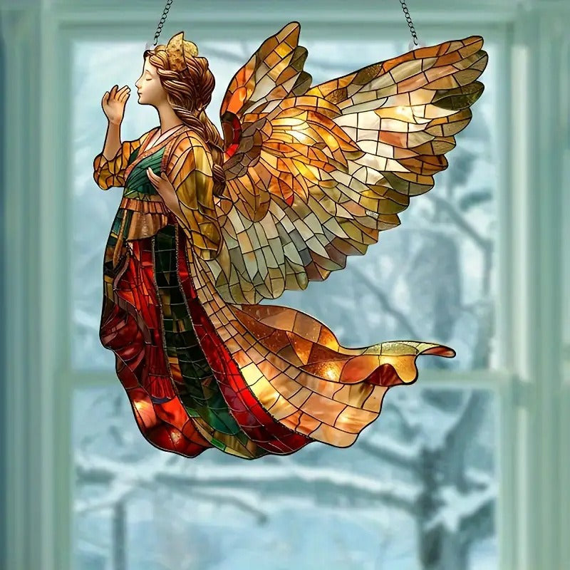 Autumn Angel Suncatcher   Flowing Wings