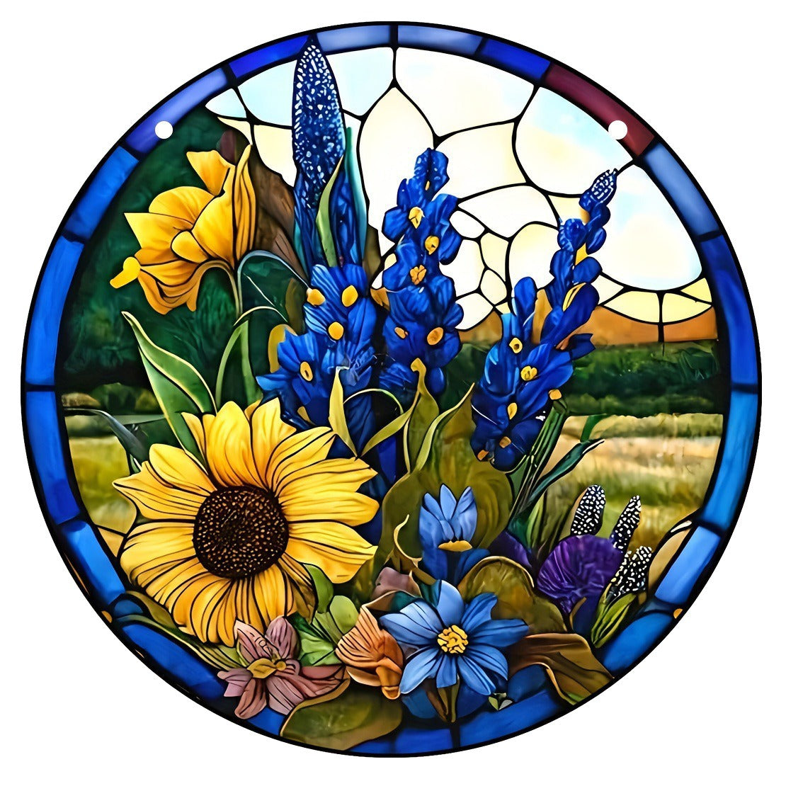 Bluebonnet Sunflower Garden Suncatcher
