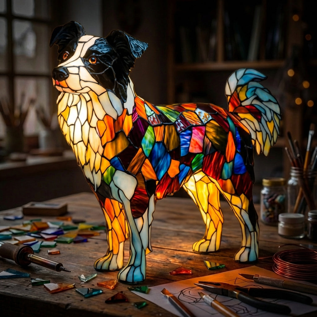 Border Collie Lamp