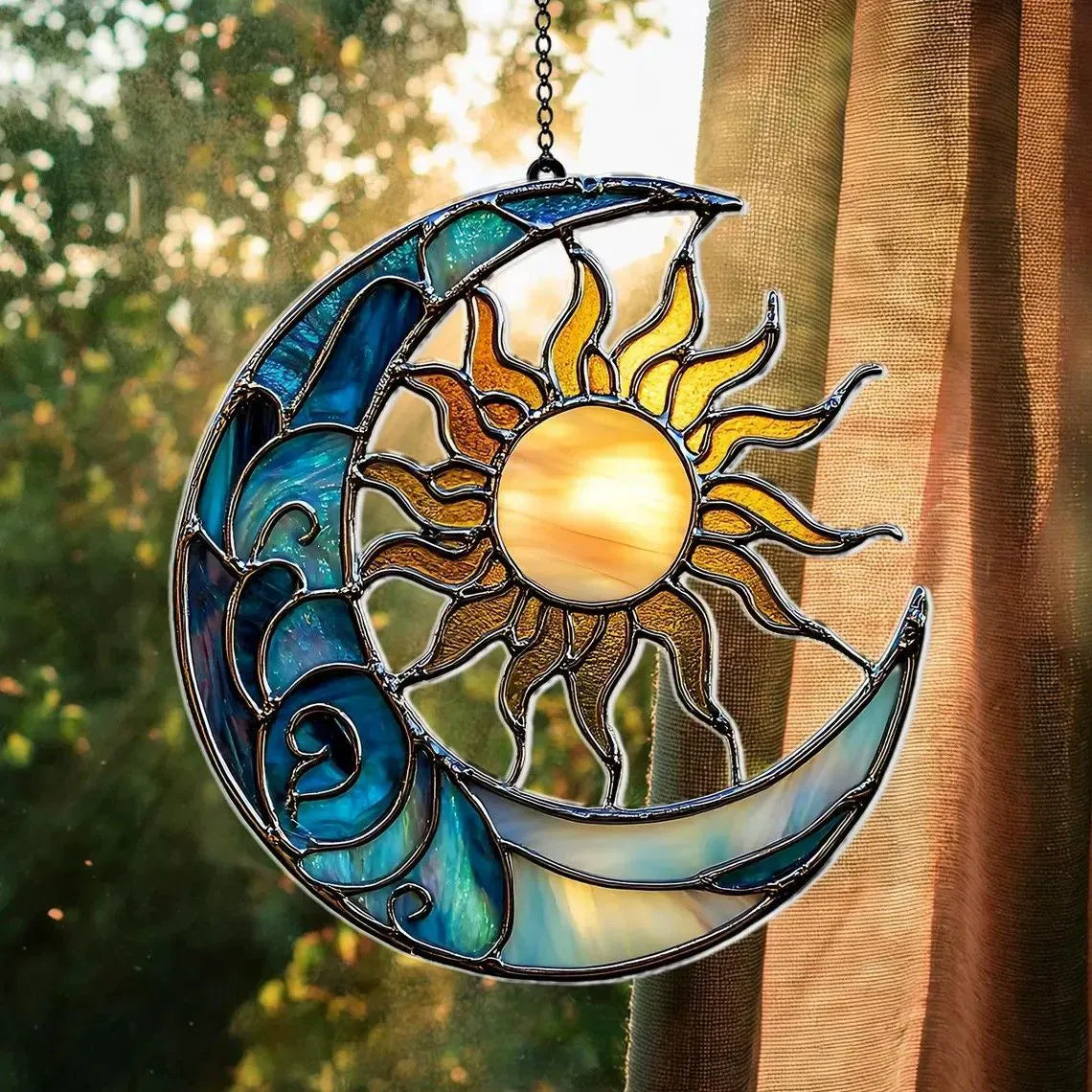 Celestial Sun Moon Suncatcher