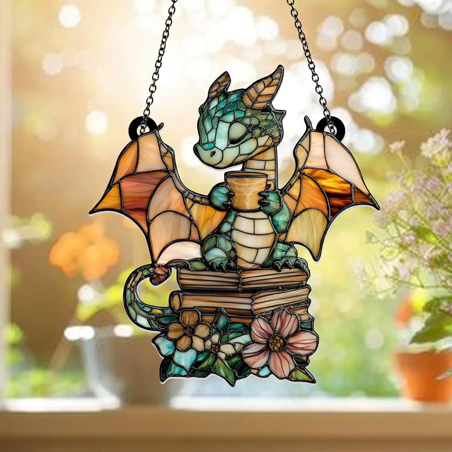 Coffee Dragon Books Suncatcher