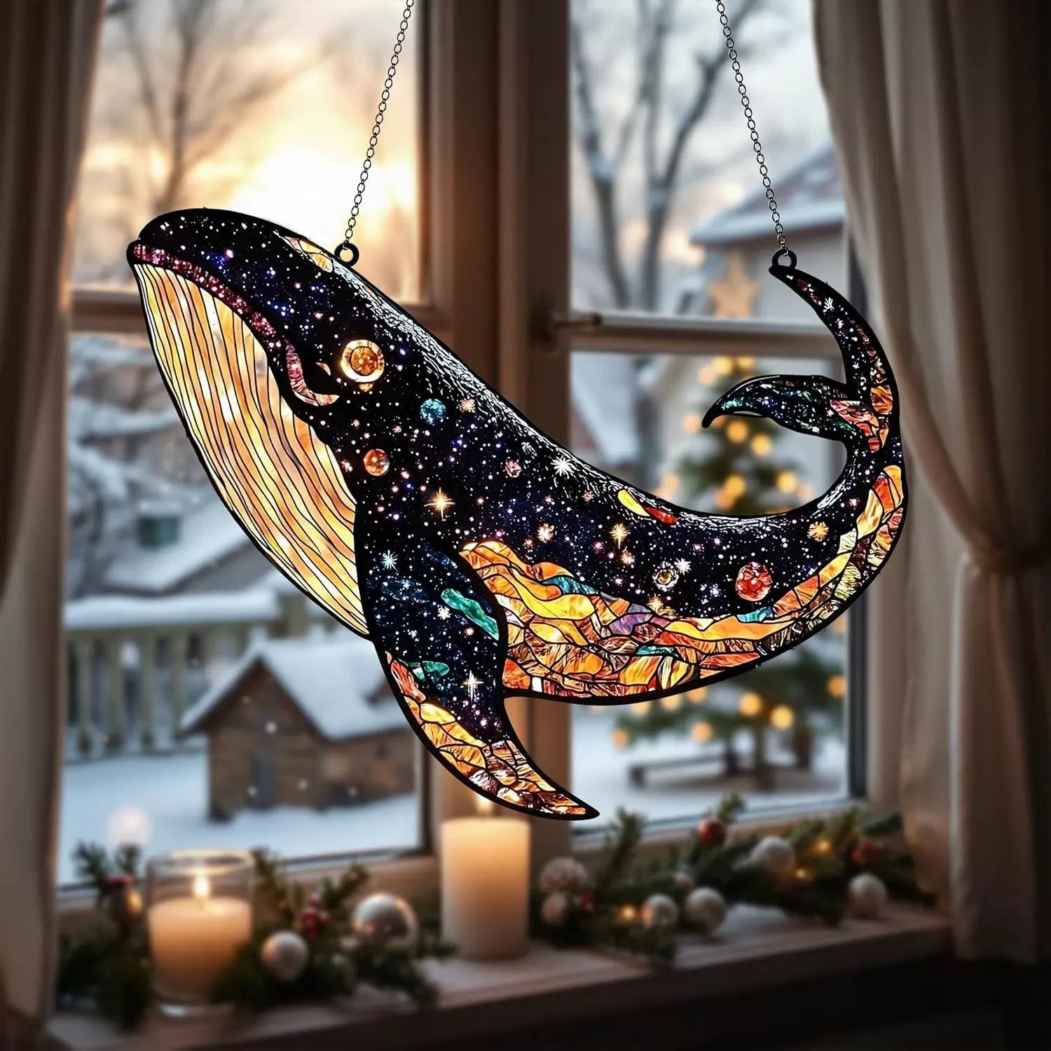Cosmic Whale Galaxy Suncatcher