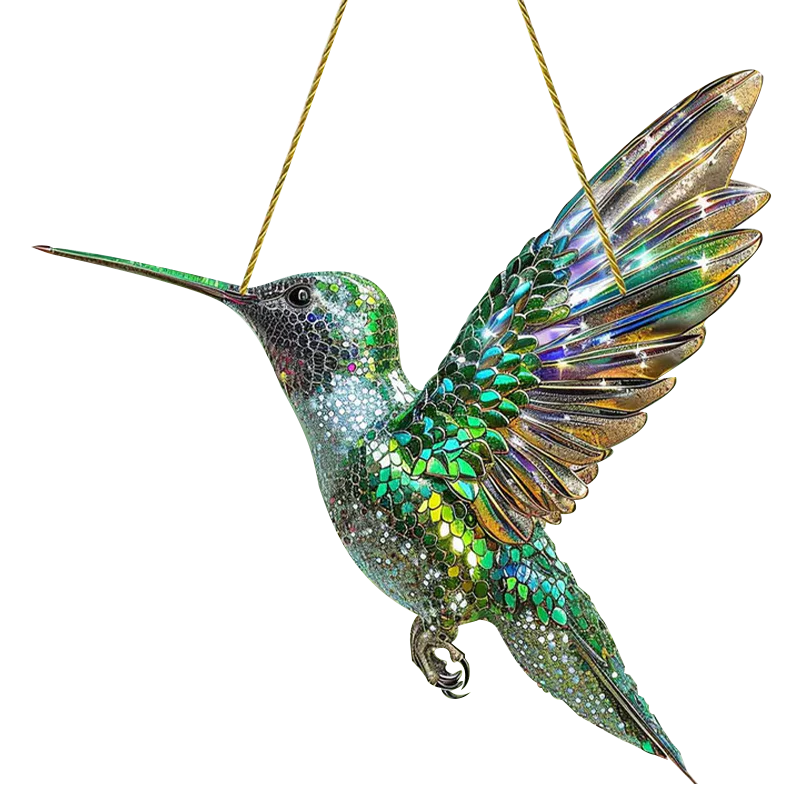Emerald Hummingbird Ornament