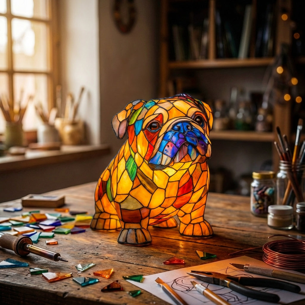 English Bulldog Lamp