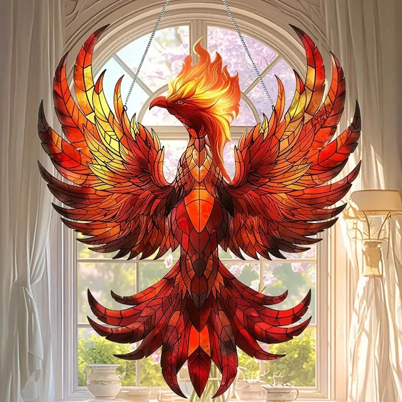 Fire Phoenix Suncatcher
