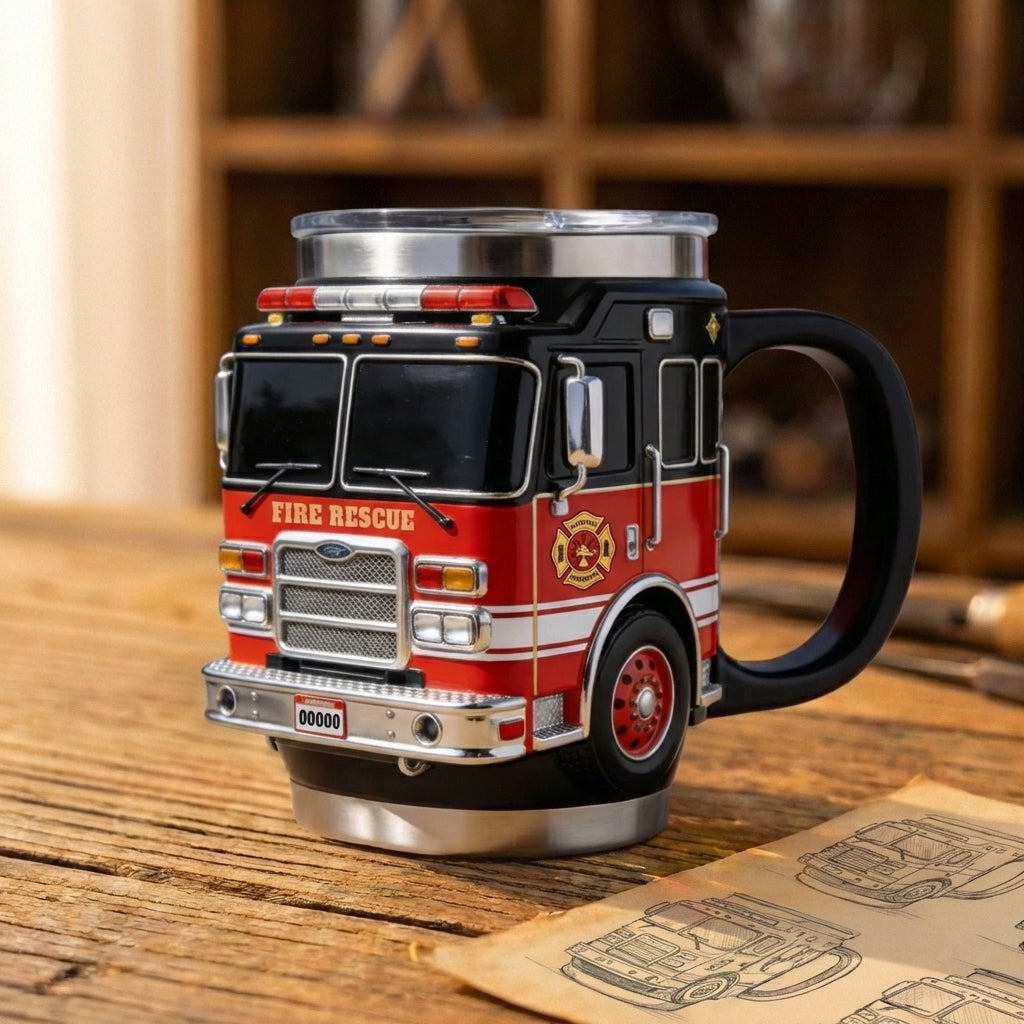 Fire Truck Emergency Vehicle Mug