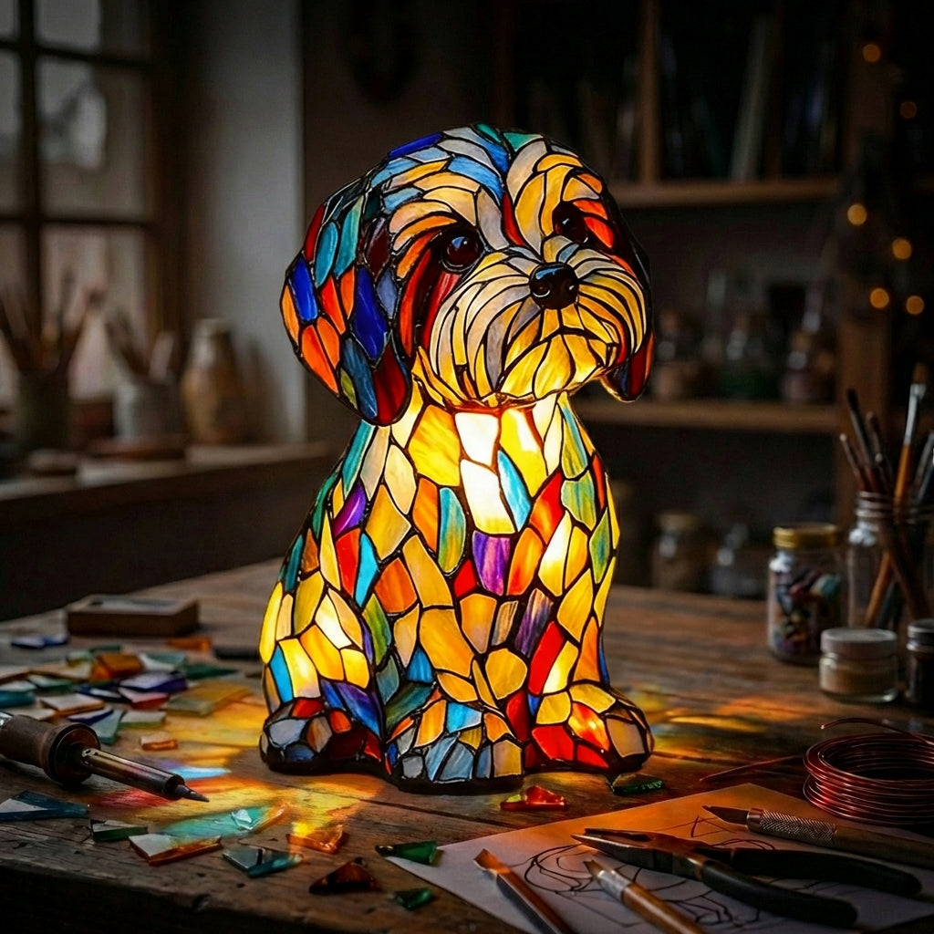 Schnauzer Sitting Lamp