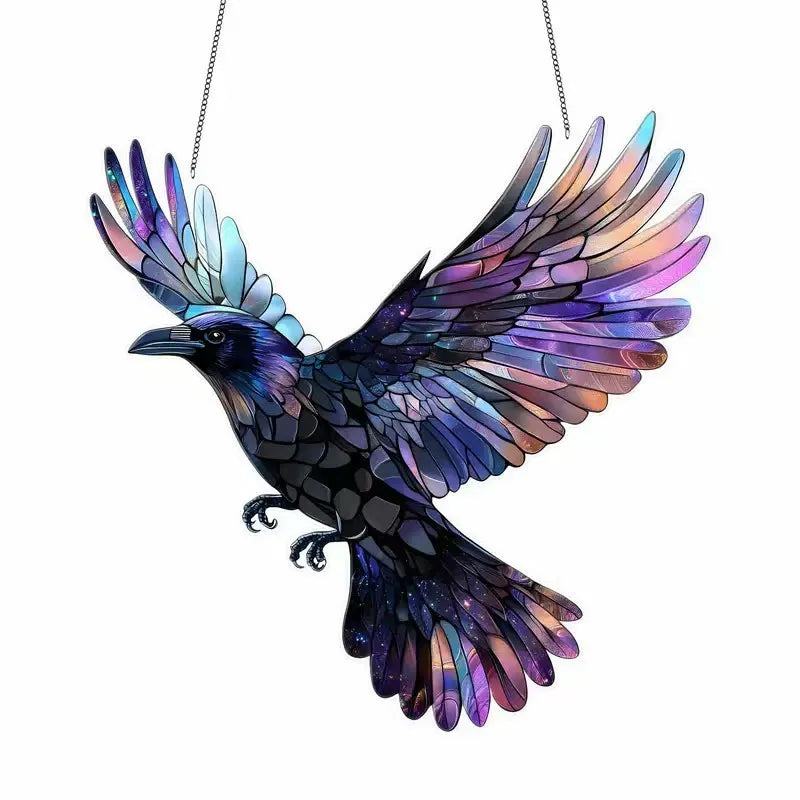 Iridescent Raven Flight Suncatcher