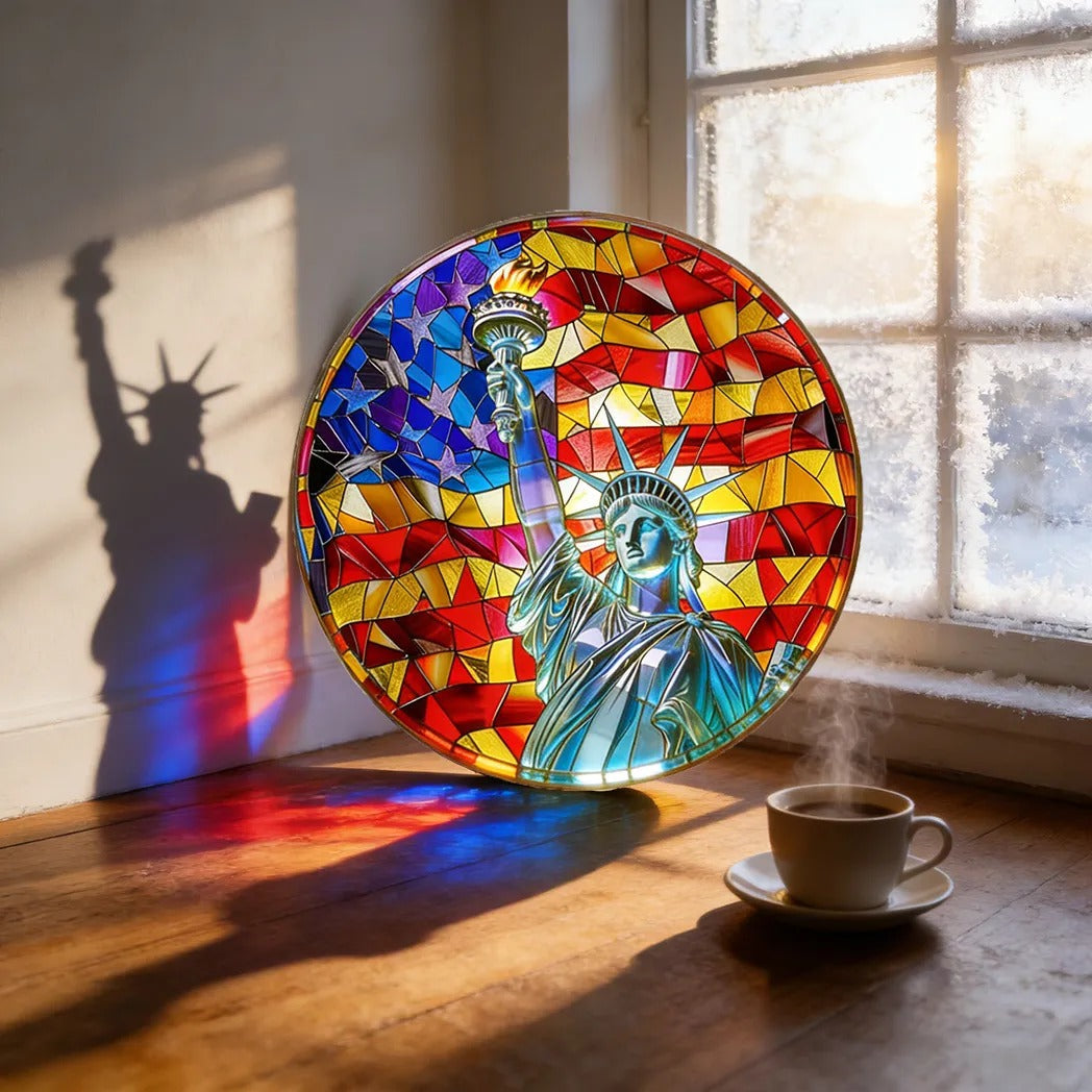 Liberty Mosaic Circle Ornament