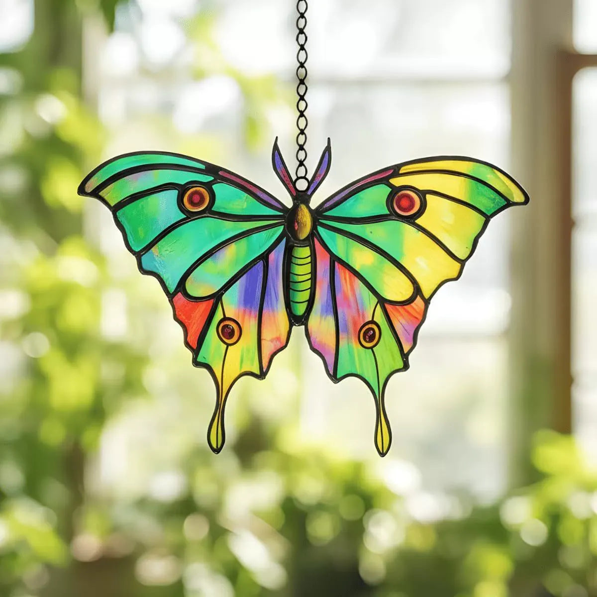 Luna Moth Rainbow Suncatcher