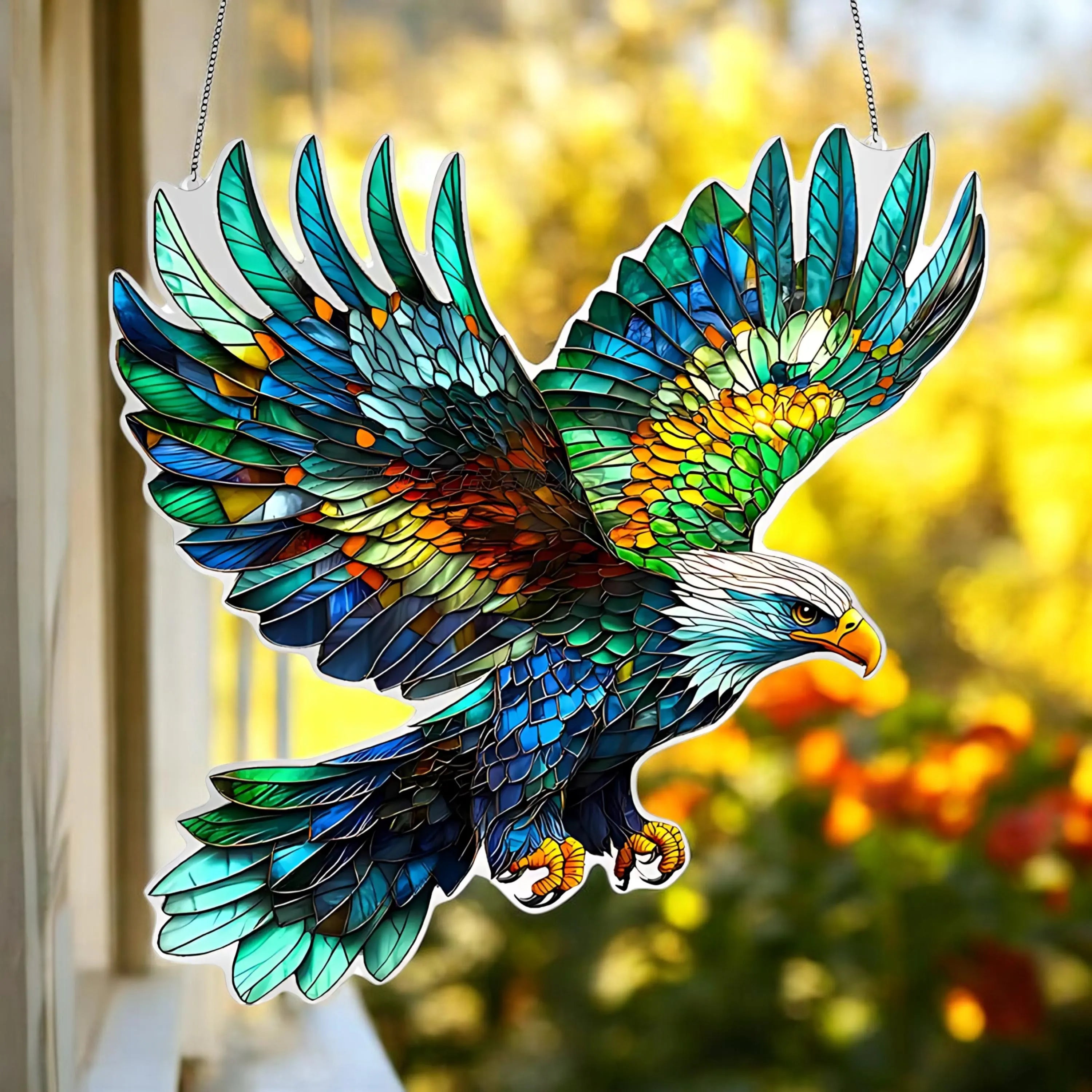 Majestic Eagle In Flight Suncatcher