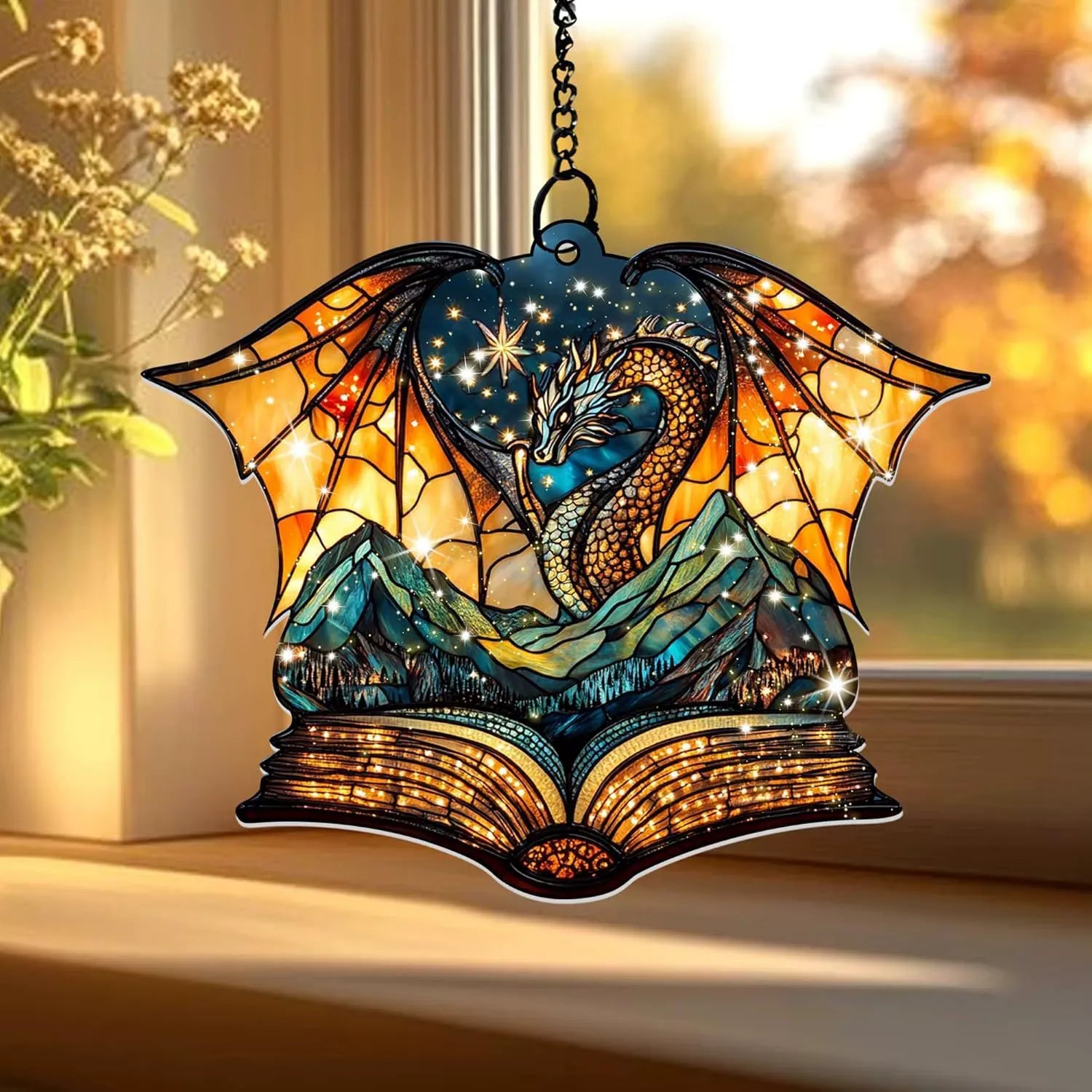 Mountain Dragon Book Suncatcher