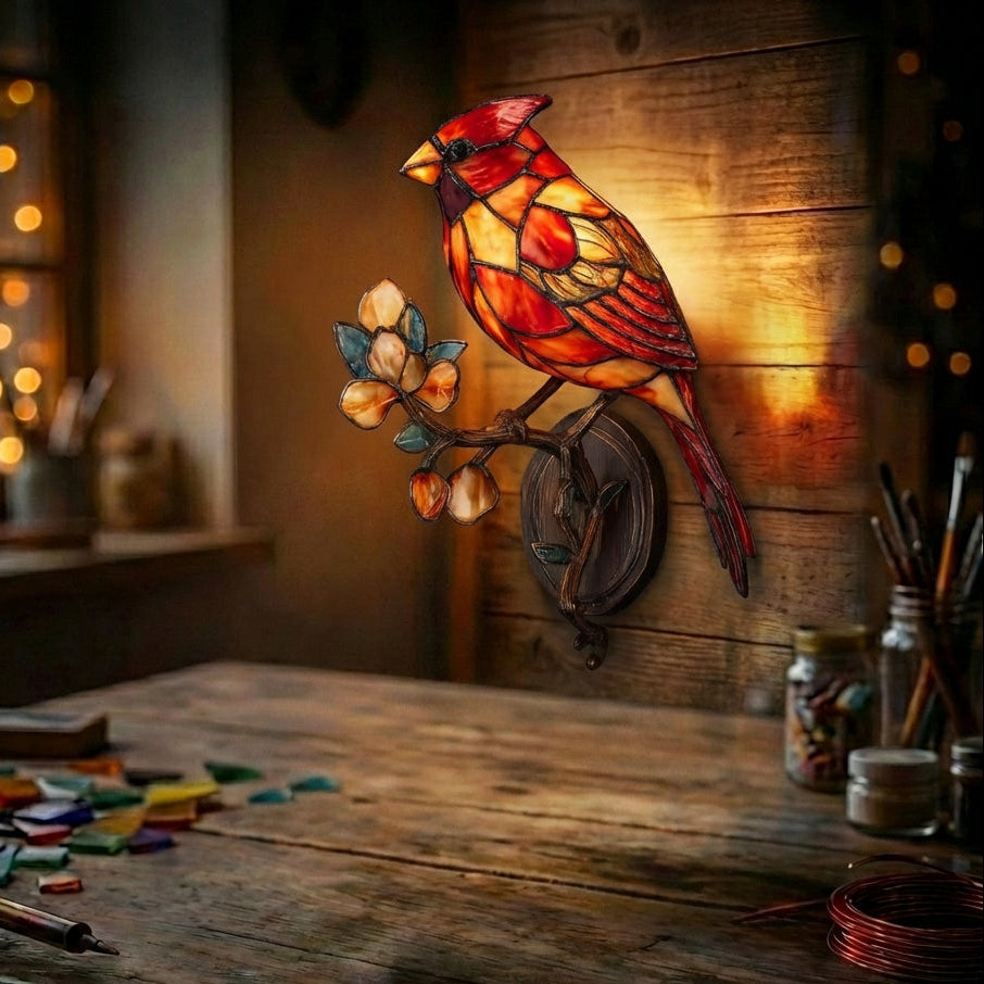 Northern Cardinal Lamp