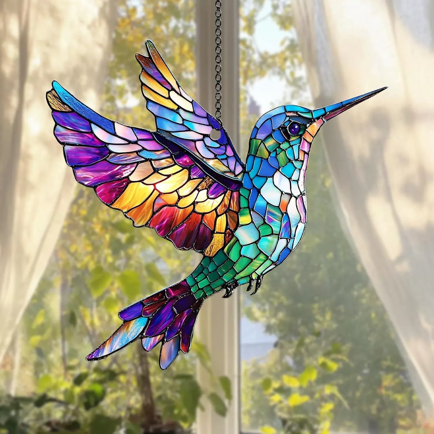 Prismatic Hummingbird Flight Suncatcher