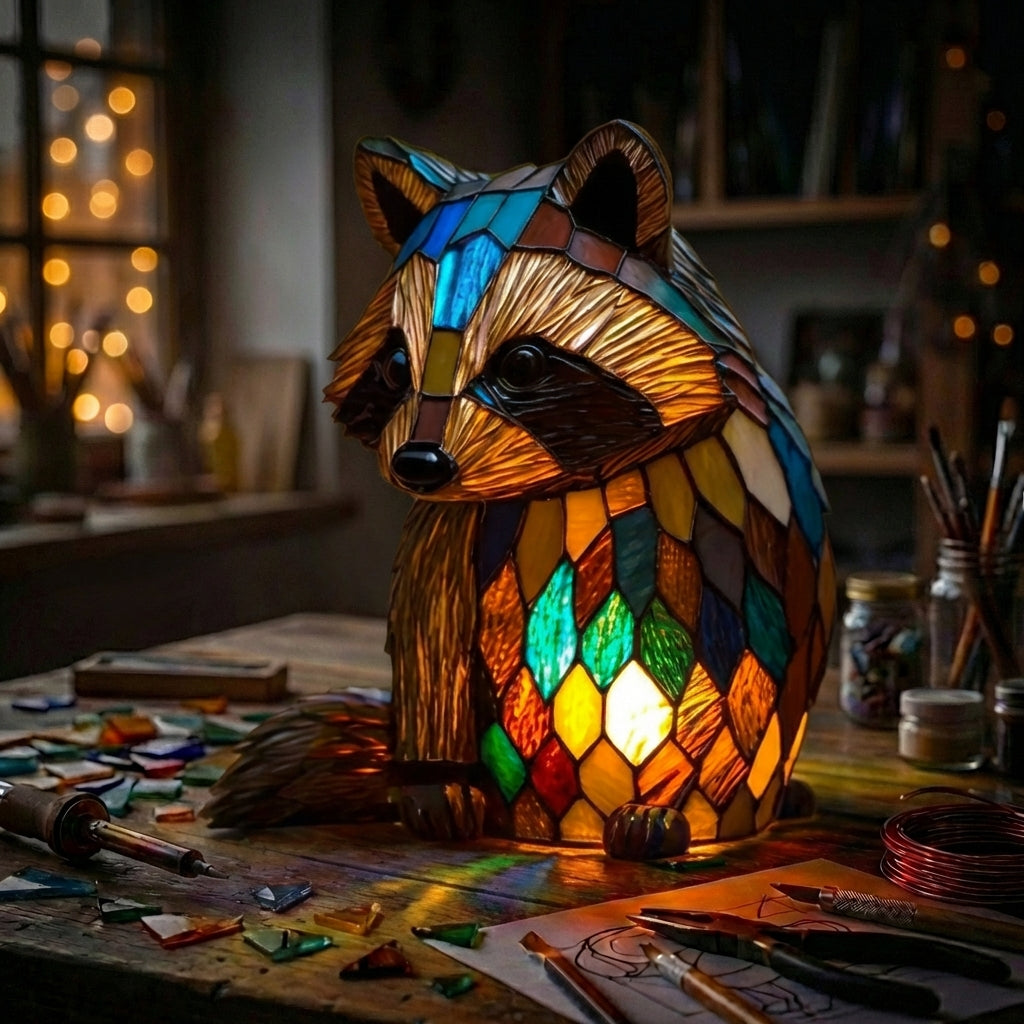 Raccoon Lamp