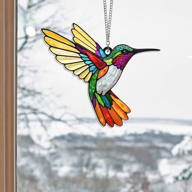 Rainbow Hummingbird Suncatcher