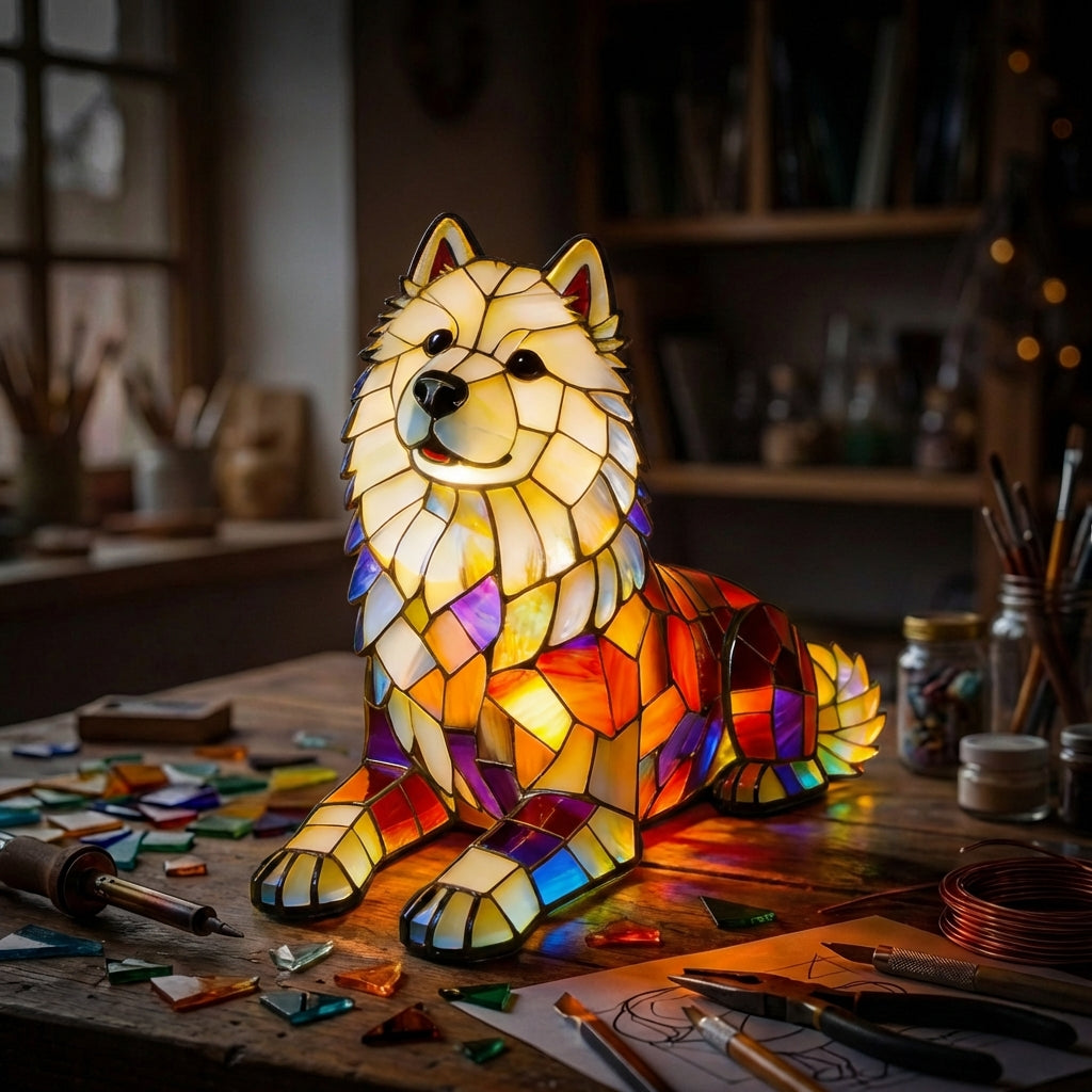 Eskimo Dog Seated pose Lamp